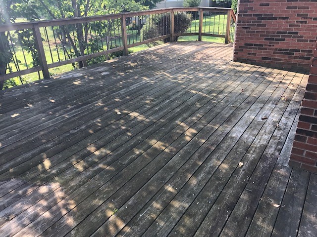 wood deck cleaning staining repair before